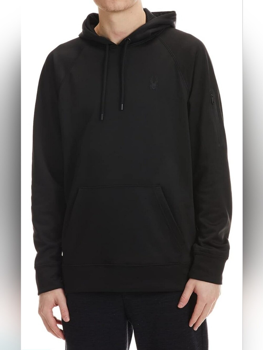 Spyder Active Black Men's Hoodie Size Medium NWT Kangaroo Front Pocket